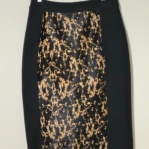 Burberry calf hair pencil skirt